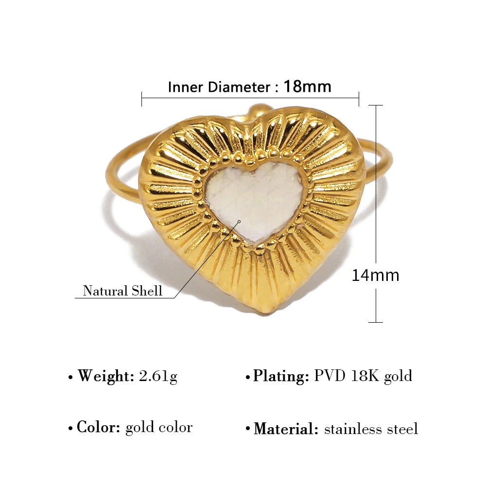 Gold Shell Adjustable Heart Band