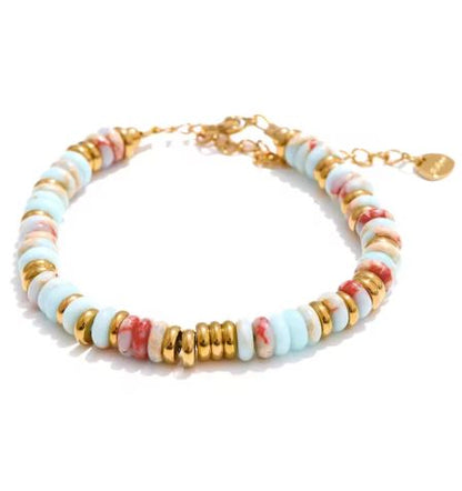 Rugged Natural Stone Bead Bracelet