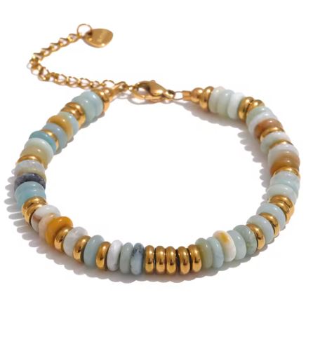 Rugged Natural Stone Bead Bracelet
