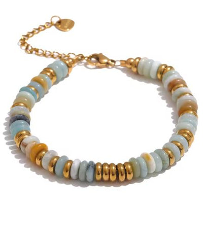Rugged Natural Stone Bead Bracelet