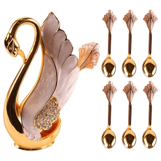 Swan Elegance Cutlery Stand Holder