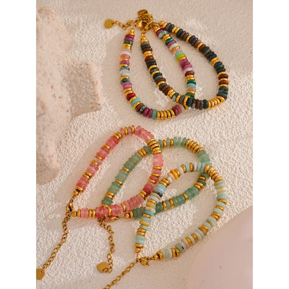Rugged Natural Stone Bead Bracelet