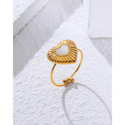 Gold Shell Adjustable Heart Band