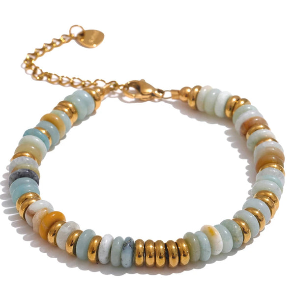 Rugged Natural Stone Bead Bracelet