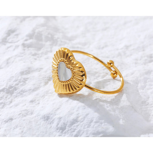 Gold Shell Adjustable Heart Band