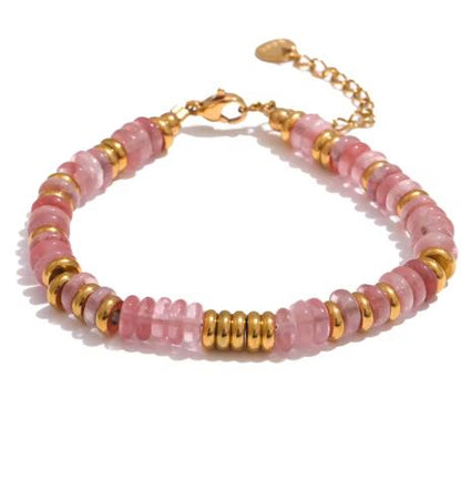Rugged Natural Stone Bead Bracelet