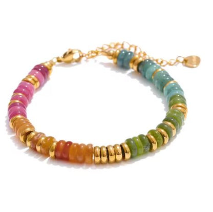 Rugged Natural Stone Bead Bracelet